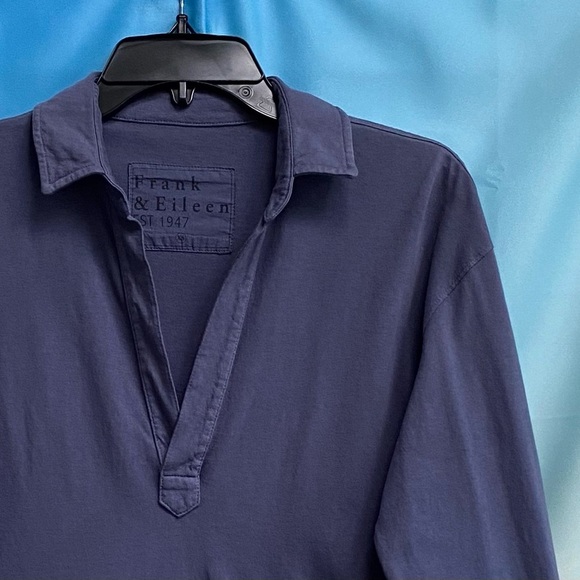Frank & Eileen PATRICK Popover Henley Heritage Jersey White Size: XS Ocean - Picture 6 of 15